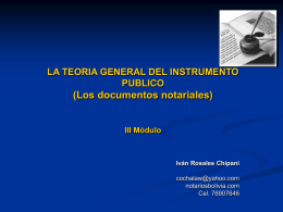 Diapositiva 1 - Notarios de Bolivia