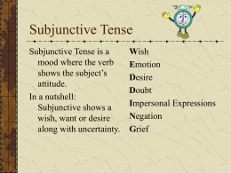 subjunctive tense studentversion
