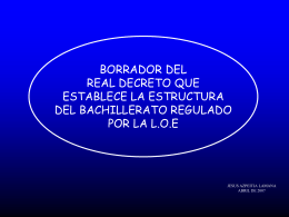 Borrador Real Decreto de mínimos LOE