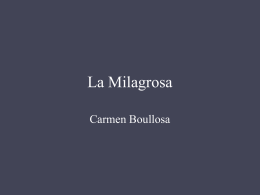 Sonja Cvjetkovic: La Milagrosa von Carmen Boullosa