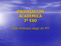 ORIENTACIÓN ACADÉMICA 3º ESO