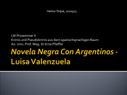 Novela Negra Con Argentinos, Luisa Valenzuela