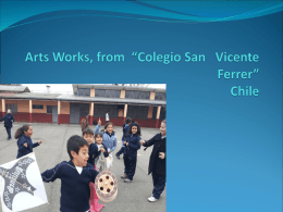 Trabajos artísticos de niños del “Colegio San Vicente Ferrer” Chile