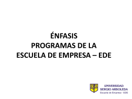 ÉNFASIS 2010 – 02 - Universidad Sergio Arboleda