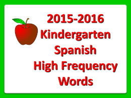 First Grade High Frequency Words