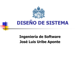 DISEÑO DE SISTEMA - Departamento de Ingeniería de Sistemas