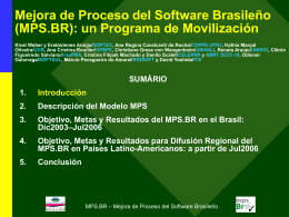 MPS.BR: Mejora de Proceso del Software Brasileño