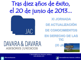 XI JAC - Davara & Davara Asesores Jurídicos