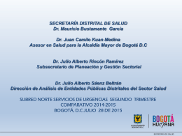 Diapositiva 1 - Secretaría Distrital de Salud