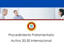 Procedimiento Parlamentario - Club Activo 20