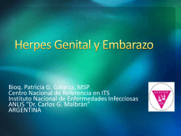 Herpes Genital y Embarazo - Sociedad de Patología del Tracto
