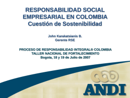 RESPONSABILIDAD SOCIAL EMPRESARIAL EN COLOMBIA