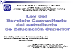 Ley De Servicio Comunitario (Síntesis)