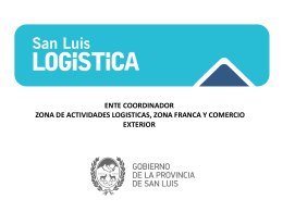 Gobierno de la Provincia de San Luis ENTE COORDINADOR ZONA