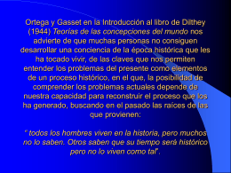 Ortega y Gasset en la Introducción al libro de Dilthey (1944) Teorías