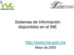 Sistemas de información disponibles en el INE