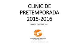 CLINIC DE PRETEMPORADA 2015-2016