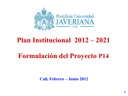 Formulacion Proyecto.. - Pontificia Universidad Javeriana, Cali