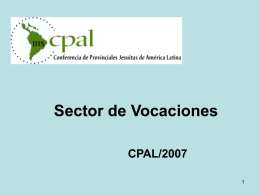 Sector de Vocaciones CPAL/2007