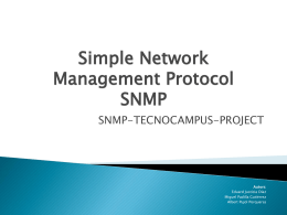 Presentacion SNMP GoldMaster