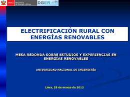 dirección general de electrificación rural