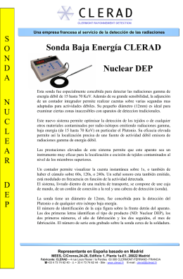 Sonda Baja Energía CLERAD Nuclear DEP
