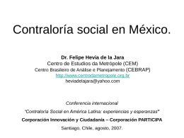 presentación hevia contraloria social en México corta