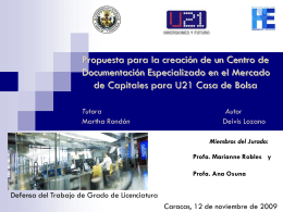 Propuesta para la creación de un Centro de