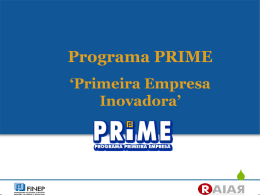 Apresentação sobre o Programa PRIME realizada em 02