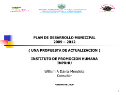 PP del PDM 2009-2012