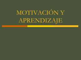 motivacion y aprendizaje