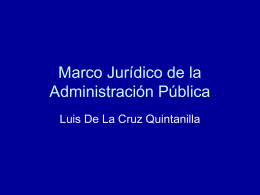 Marco Jurídico de la Administración Pública