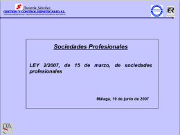 Estudio sobre Sociedades Profesionales.