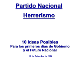 "10 ideas posibles". Documento presentado por el