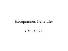 Excepciones Generales - Centro de Derecho Económico