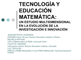 tecnología y educación matemática: un estudio
