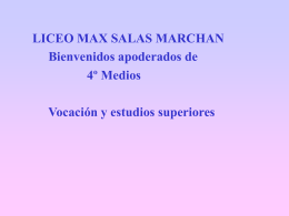 Vocación y est. superiores. - Liceo Max Salas Marchán de Los Andes
