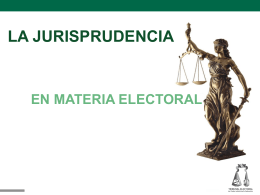 De la jurisprudencia - Tribunal Estatal Electoral