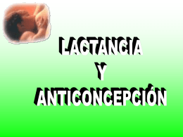 Lactancia y Anticoncepción