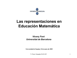 Las representaciones en Educación Matemática