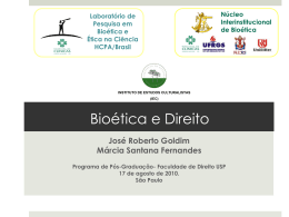 Diapositivos: Bioética e Direito