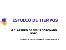 ESTUDIO DE TIEMPOS - Universidad del Valle de México Campus