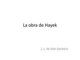 La obra de Hayek - Area de Filosofia Social