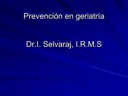 Prevención en geriatría