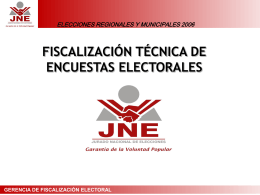 fiscalización técnica de encuestas electorales - JNE
