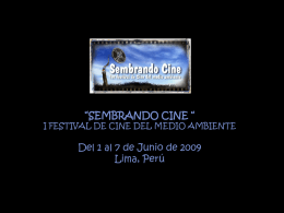 Slide 1 - Sembrando Cine 2015