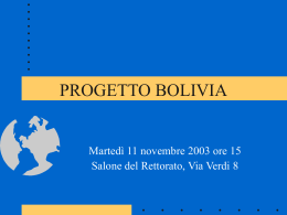 Progetto Bolivia - INFN