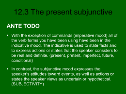 12.3 The present subjunctive