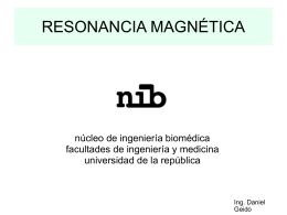 Resonancia Magnética - Núcleo de Ingeniería Biomédica