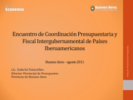 Encuentro de Coordinación Presupuestaria y Fiscal